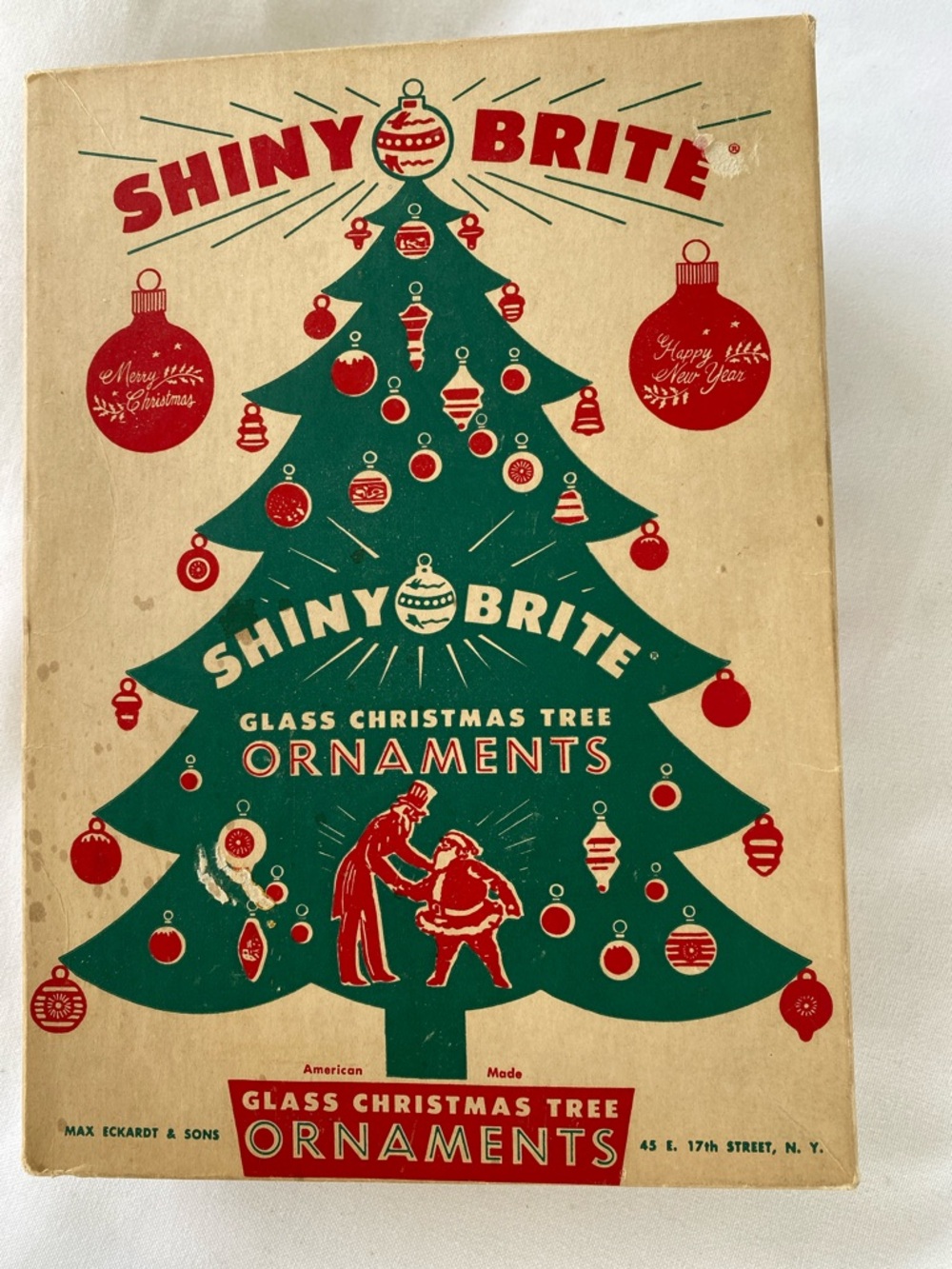 Shiny Brite Ornaments And Box Vintage - Set of 9